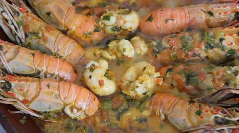 Langoustines Stew Stock Footage 1040131