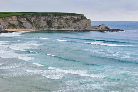 Langre beach Stock Photos