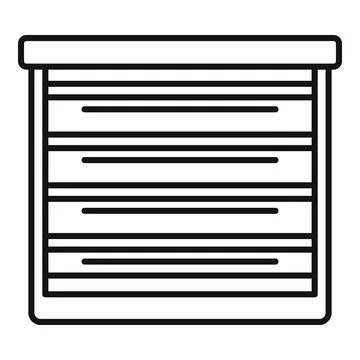 Langstroth beehive box outline featuring honey frames Illustrazione stock