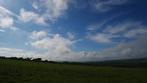 Langton Time Lapse Looking Towards Corfe Castle Stock Footage 92886517
