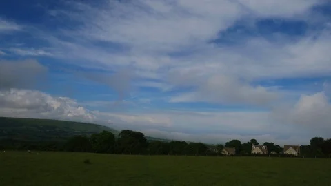 Langton Time Lapse With nice Clouds Over Swanage Video stock 92888179