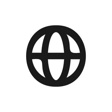 Language button. Globe icon. Simple style language course poster background.. Illustrazione stock