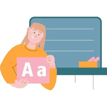 Language class lesson icon teacher tutoring vector Stock Illustration