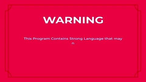 Language Content Advisory Warning Message Typing Text on Red Background Stock Footage 292282813