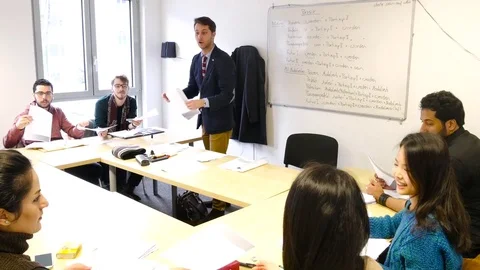 Language course in a language school. Video stock 79790815