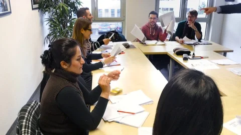 Language course in a language school. Video stock 79791835