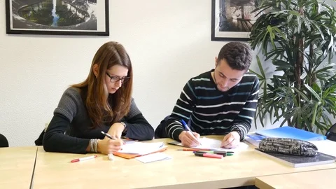 Language course in a language school. Video stock 79794061