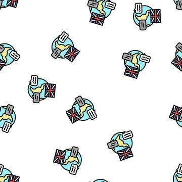 Language english vector seamless pattern Stock Illustration