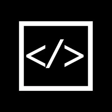 Language HTML icon , Progrmming code icon Illustration design Stock Illustration