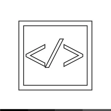 Language HTML icon , Progrmming code icon Illustration design Stock Illustration