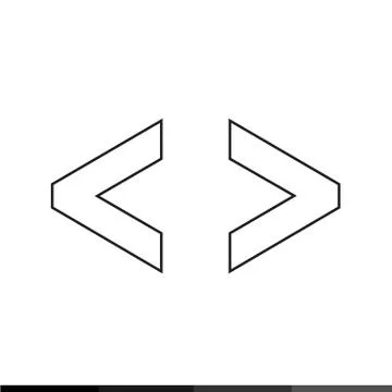 Language HTML icon , Progrmming code icon Illustration design Stock Illustration