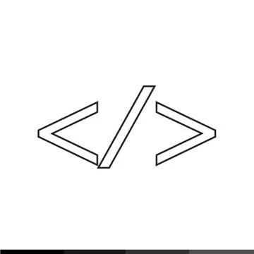 Language HTML icon , Progrmming code icon Illustration design Illustrazione stock