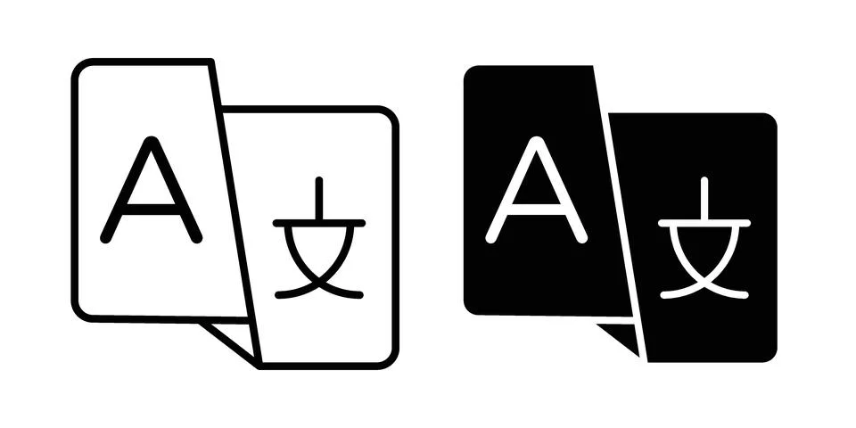 Language icon concept. best for web design Stock Illustration