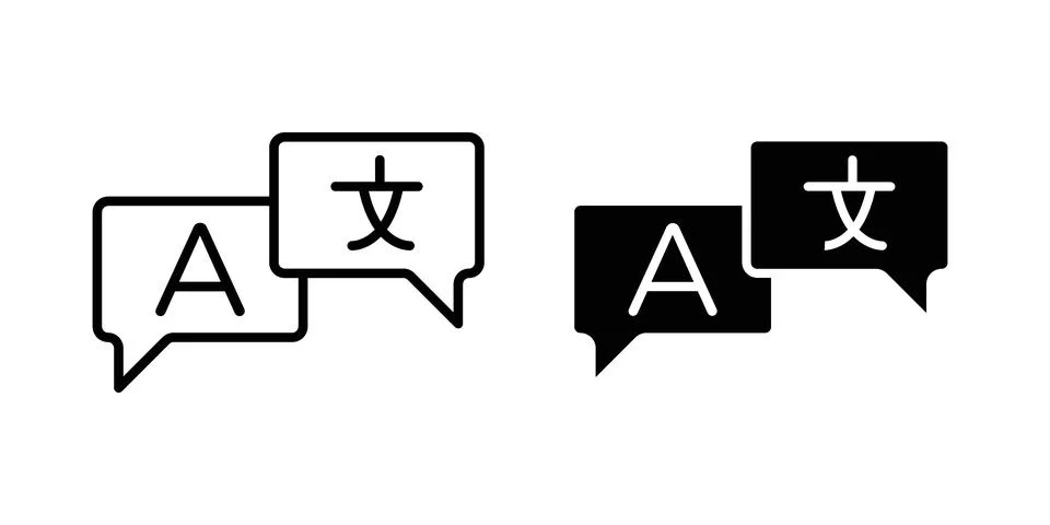 Language icon graphic element. web icon set Stock Illustration