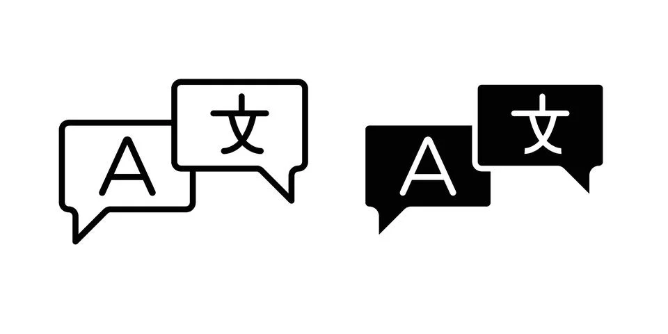 Language icon graphic element. web icon set Stock Illustration