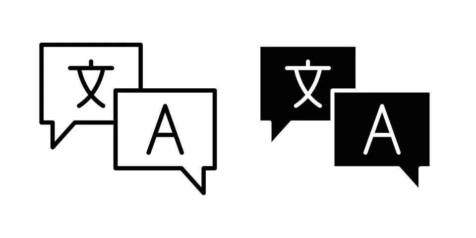 Language icon Illustration Eps10 for web or app Stock Illustration