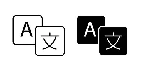 Language icon symbol. Flat Vector illustration Stock Illustration