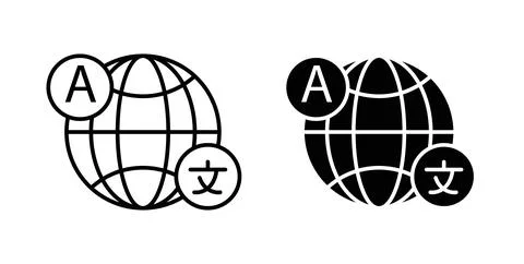 Language icon symbol. Flat Vector illustration Stock Illustration