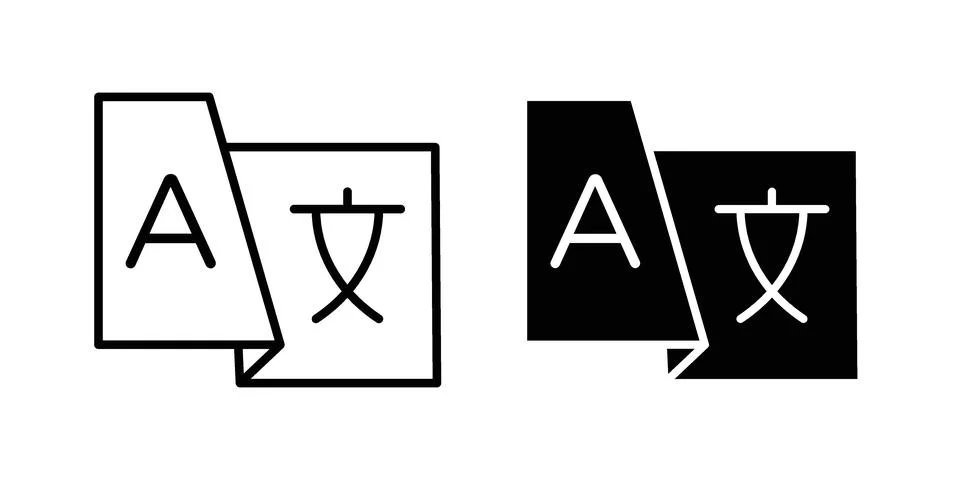 Language icon vector design illustrations Stock Illustration