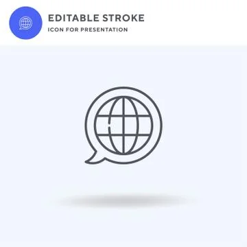 Language icon vector, filled flat sign, solid pictogram isolated on white, logo Illustrazione stock