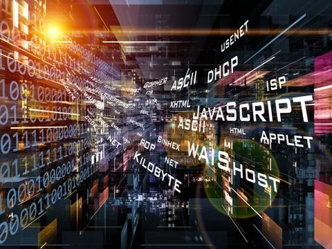 Language of Internet Technology 스톡 일러스트
