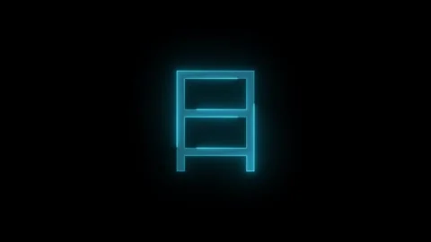 Language jpn stroke icon glowing neon cyan color animation Stock Footage 289431867