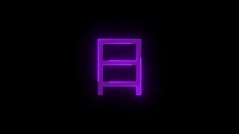 Language jpn stroke icon glowing neon purple color animation Stock Footage 289431885