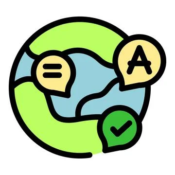 Language learning app connecting people worldwide with translation feature Stock Illustration