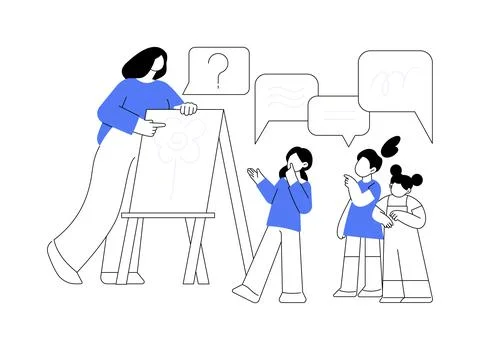 Language learning camp abstract concept vector illustration. Stock Illustration