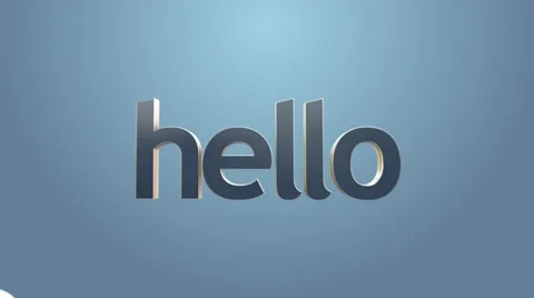 Language learning concept- "Hello" ,other languages greetings typography Stock Footage 36589201