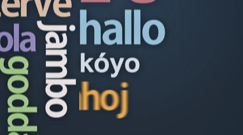 Language learning concept - word 'Hello' in different languages. 스톡 동영상 36256946