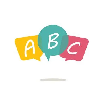 Language learning logo concept Stock Illustration