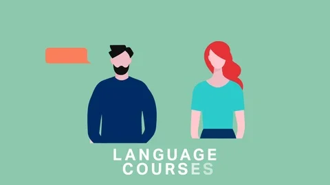Language lesson. 4K Video animation. Stock Footage 127548951