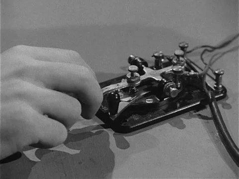 The language of the Morse Code and how it originated in 1942, illustrated Stock-Footage 75296189