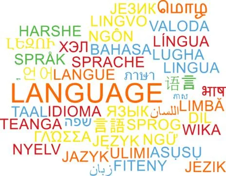 Language multilanguage wordcloud background concept Stock Illustration