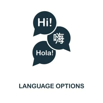Language Options creative icon. Simple element illustration. Language Options Stock Illustration