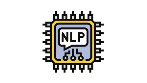 Language processor chip nlp color icon animation Stock Footage 326118274