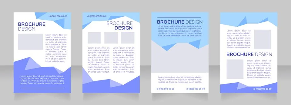 Language program promotion blank brochure layout design 스톡 일러스트