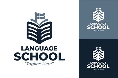 Language School Logo Stock Illustration