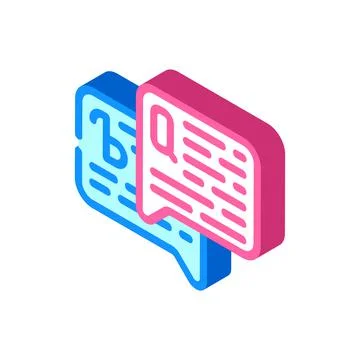 Language speak isometric icon vector illustration イラスト素材