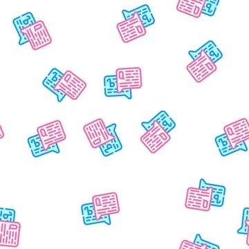 Language speak vector seamless pattern Stock Illustration