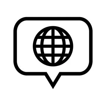 Language speech balloon icon. Vector. Stock Illustration