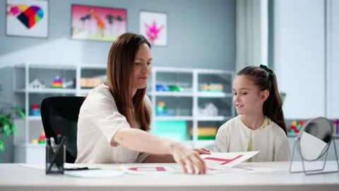 Language Speech Therapy By Pathologist Stock Footage 302590504