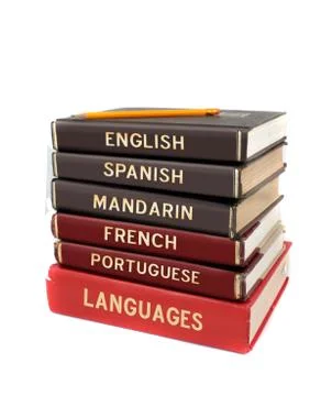 Language text books Stock Photos