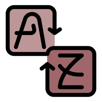 Language translator converting letter a to z representing different languages Stock Illustration