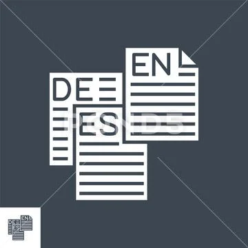 Language Vector Glyph Icon Illustrazione stock