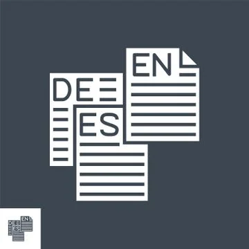 Language Vector Glyph Icon Stock Illustration