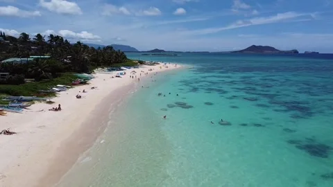 Lanikai Beach sand Video stock 182082855
