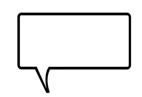 Lank speech rectangle bubble chat in white background Stock Illustration