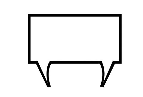 Lank speech rectangle bubble chat in white background 库存插图